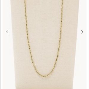Fossil gold tone stainless steel chain necklace
